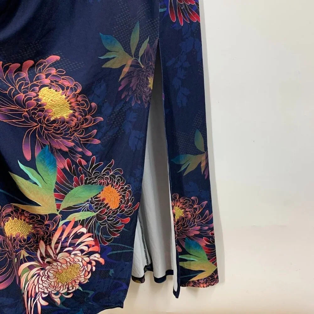 Monsoon Women's Floral Mock Plunge Neck Maxi Dress Size 12 - Picture 8 of 16